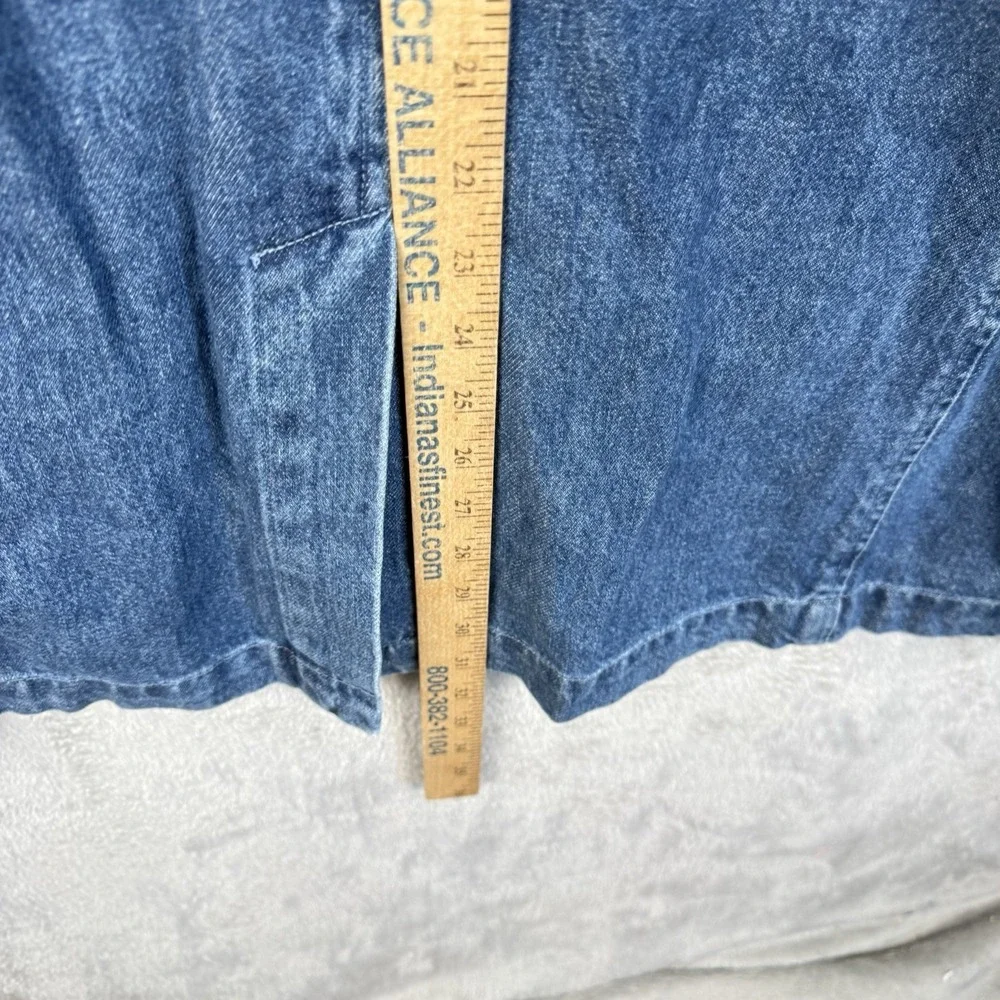 Gap Denim Blazer Chore Jacket Mens XL Tall Vintage Y2K 90s Faded Grunge Heavy